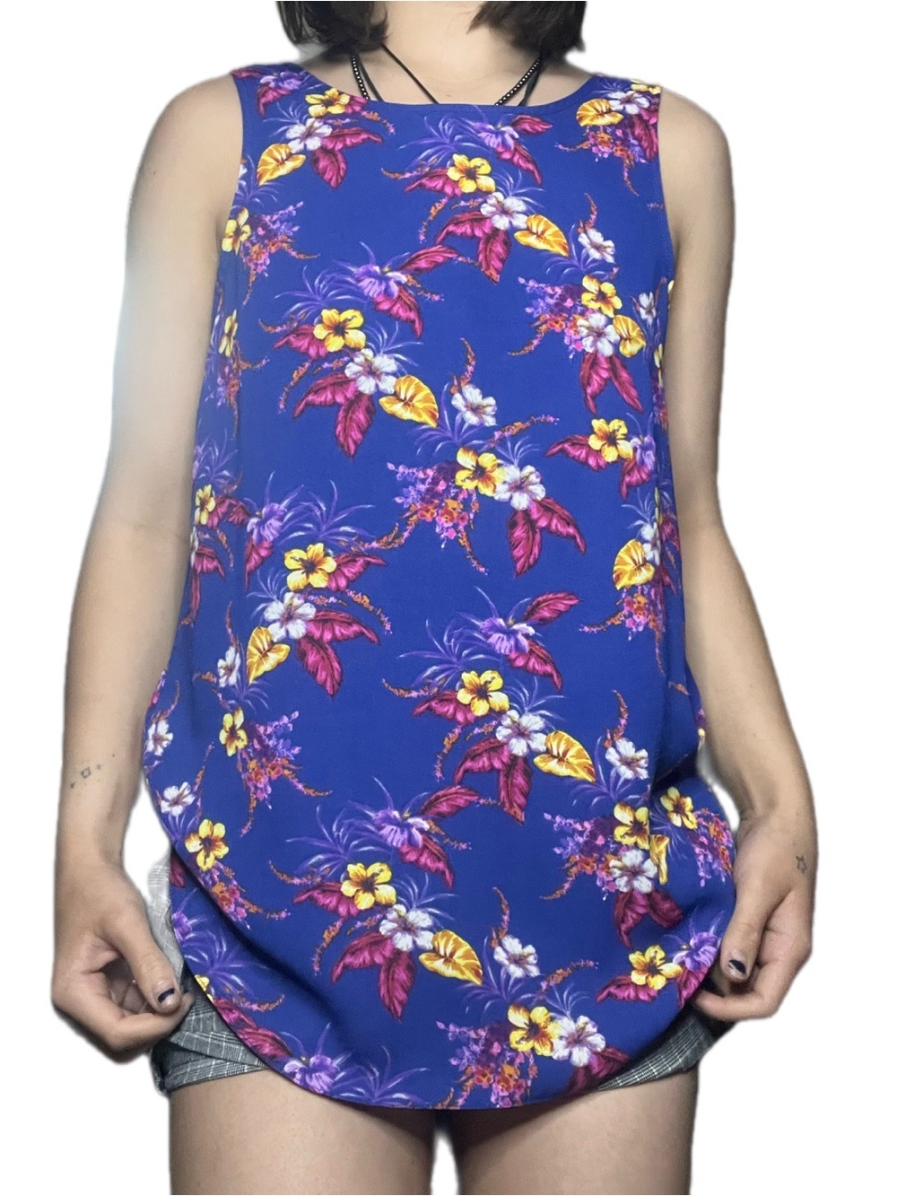 Primark blue Floral Sleeveless Dress